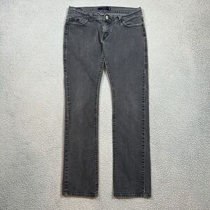 Levi's 504 Tilted Jeans 11L Black Denim Straight Low Rise Stretch Fits 32to30x33
